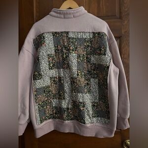 One of a kind upcycled sweatshirt